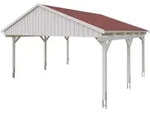 Skan Holz Fichtelberg - Satteldach Doppelcarport Breite 423 cm Gr. 1 - 618 x...