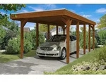 Skan Holz Friesland Einzelcarport - Breite 314 cm Nadelholz-Gr. 2 - 314 x 708...