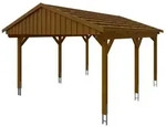 Skan Holz Fichtelberg - Satteldach Einzelcarport Breite 423 cm Gr. 1 - 423 x...