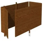 Skan Holz Abstellraum C3 f&uuml;r Carports - Profilschalung-nussbaum