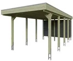 Skan Holz Carport Friesland Hybrid Set 12 314x708 cm inkl. Abstellraum Gr. 2 -...