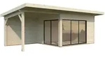 Palmako Gartenhaus Andrea 11,2 +7,9 m2 Slide Plus mit Isolierglas-Schiebet&uuml;r -...