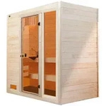 Weka Sauna Valida Gr. 2 mit Glast&uuml;r + Fenster - Massivholzsauna 38 mm 7,5 kW