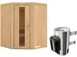 Karibu Sauna Nanja - 68 mm Systemsauna - 230 Volt Plug & Play-3,6 kW Plug&Play...