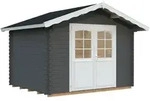 Palmako Gartenhaus Vivian 6,9 m2 - 28 mm Grau dunkelgrau/wei&szlig;