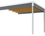 Weka Anbaudach f&uuml;r Gartenhaus Batu 3 dunkelgrau 300 x 300 cm