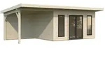 Palmako Gartenhaus Aurelia 12,7+7,9 m2 - 44 mm naturbelassen