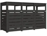 Karibu M&uuml;lltonnenbox f&uuml;r 2 oder 3 240 Liter Tonnen anthrazit B 238 cm x T 88...