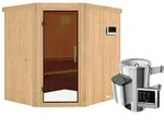 Karibu Sauna Lilja - 68 mm Systemsauna - 230 Volt Plug & Play-3,6 kW Plug&Play...