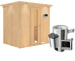 Karibu Sauna Fanja - 68 mm Systemsauna - 230 Volt Plug & Play-3,6 kW Plug&Play...