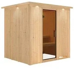 Karibu Sauna Daria - 68 mm Systemsauna - 230 Volt Plug & Play-Ohne Ofen-Inkl.