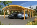 Skan Holz Franken Bogendach Doppelcarport Gr.3 635x969cm eiche hell Holzcarport