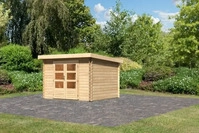 Karibu 73287, Karibu Gartenhaus Bastrup 5 - 28 mm-297 x 297 cm- naturbelassen