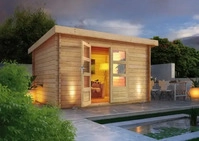 Karibu 73306, Karibu Gartenhaus Bastrup 7 - 28 mm-357 x 297 cm- naturbelassen