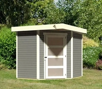 Karibu 73471, Karibu Gartenhaus Schwandorf 5 - 19 mm-242 x 245 cm- terragrau