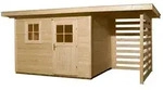 Weka 28 mm Gartenhaus 170 mit Anbau 385 x 240 cm - 50 % Rabatt auf...