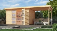 Weka 321.2020.20250, Weka Gartenhaus 321 mit 230 cm Anbau - 19 mm-Gartenhaus...