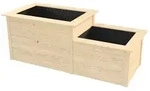 Weka Stufenhochbeet Leonie 669 - 21 mm - 1120 l naturbelassen