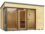 Weka Design-Saunahaus Cubilis inkl. Elementsauna 45/68 mm 7,5 kW Bio-Kombiofen...