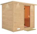 Karibu Sauna Sonara -Ohne Ofen-Inkl. Dachkranz