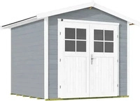 Weka 224.2424.15400, Weka 21 mm Gartenhaus 224 235 x 239 cm grau - 50 % Rabatt...