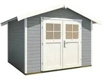 Weka Gartenhaus 122 - 28 mm-Gartenhaus 122 - 240 x 235 cm (Gr. 2)-grau - 50 % Rabatt