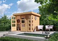 Karibu 82926, Karibu Gartenhaus Kerko 3 - 19 mm-242 x 217 cm-naturbelassen