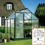 Halls SO8113, Halls Gew&auml;chshaus Popular - 3.8 m&sup2; Gr&uuml;n mit 4 mm...