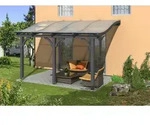 Skan Holz Terrassen&uuml;berdachung Venezia mit Mittelpfosten Breite 434 cm-434 x 339