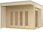 Skan Holz Gartenhaus Tokio 2-naturbelassen, 2-schalig inkl. D&auml;mmung