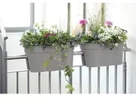 KHW Flowerclip XL, 2er Set Kartonverpackung, grau