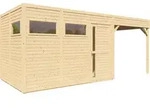 Bertilo Gartenhaus Cubus 3 Lounge - 19 mm naturbelassen