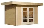 Weka 28 mm Designhaus 126+ mit extra hoher T&uuml;r - 28 mm naturbelassen...