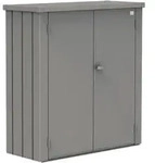 Biohort Terrassenschrank Romeo B 132 x T 57 x H 140 cm (Gr&ouml;&szlig;e M) quarzgrau-metallic