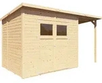 Bertilo Ger&auml;tehaus Amrum 3 Plus: 386 x 180 cm - naturbelassen - 14 mm