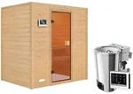 Karibu Woodfeeling Sauna Selena - 38 mm Bronzierte Ganzglast&uuml;r Ohne Dachkranz...