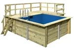 Karibu Rechteck Pool Gr. 1 - 350 x 320 cm - kdi Grundk&ouml;rper inkl. Terrasse inkl.