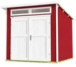 Weka Gartenhaus 264 mit Oberlichtern - 21 mm schwedenrot 235 x 209 cm (Gr. 1) - 50 %