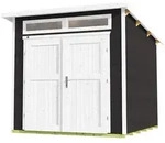 Weka Gartenhaus 264 mit Oberlichtern - 21 mm anthrazit 235 x 239 cm (Gr. 2) - 50 %