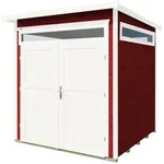 Weka Gartenhaus 265 mit Oberlichtern - 21 mm schwedenrot 205 x 209 cm (Gr. 2) - 50 %