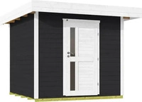 Weka 172.2430.46010, Weka Gartenhaus Designhaus 172 mit Vordach (50 cm) und