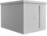 Biohort Ger&auml;tehaus Neo 236 x 348 cm (4B) Einzelt&uuml;r silber-metallic