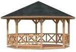 Palmako Pavillon Betty 18,0 m2 Hellbraun tauchimpr&auml;gniert