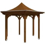 Skan Holz Pavillon Laube Versailles-nussbaum