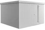 Biohort Ger&auml;tehaus Neo 348 x 348 cm (4D) Einzelt&uuml;r silber-metallic