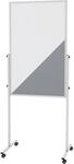 MAUL Moderationstafel MAULsolid, Whiteboard/Filz grau, Tafel-HxB 1200 x 750 mm
