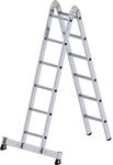 MUNK Alu-Klappleiter, als Steh- und Anlegeleiter einsetzbar, 2 x 6 Sprossen