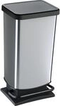 rothopro Tretabfalleimer PASO, Volumen 40 l, BxHxT 353 x 676 x 295 mm, silber