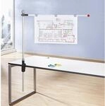 MAUL Planhalter Tisch, mit 1 Schwenkarm, H&ouml;henverstellbereich bis 1200 mm
