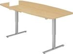 Konferenztisch, BxT 2200 x 1030 mm, elektrisch h&ouml;henverstellbar 720 - 1190 mm,